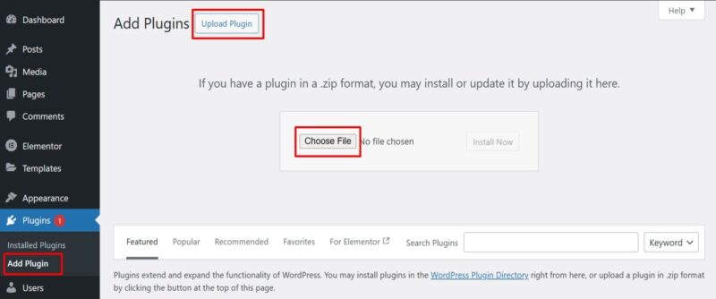 upload pro plugin